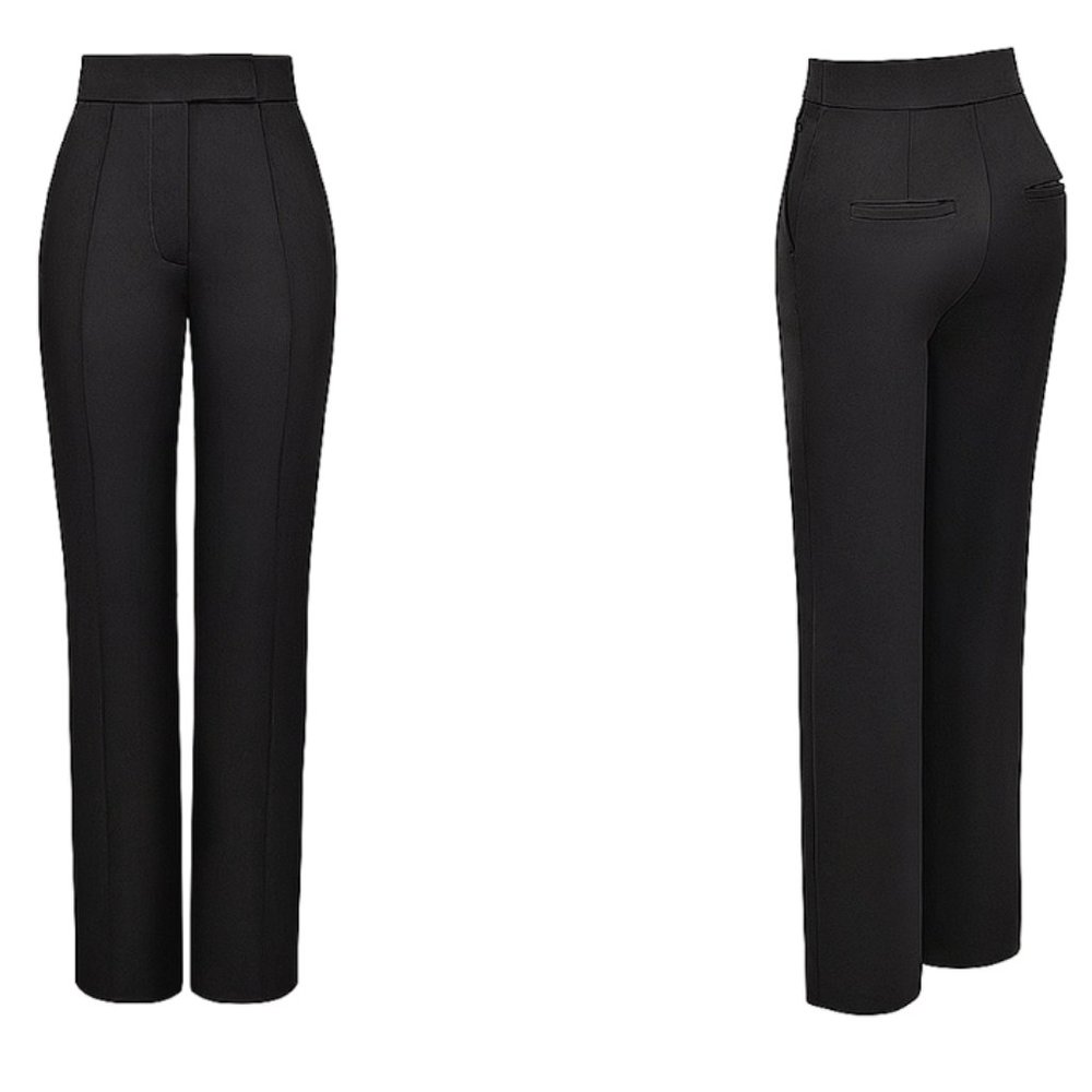 HOUSE OF CB 'Tansy' Black Satin Trousers NWOT - Picture 4 of 9